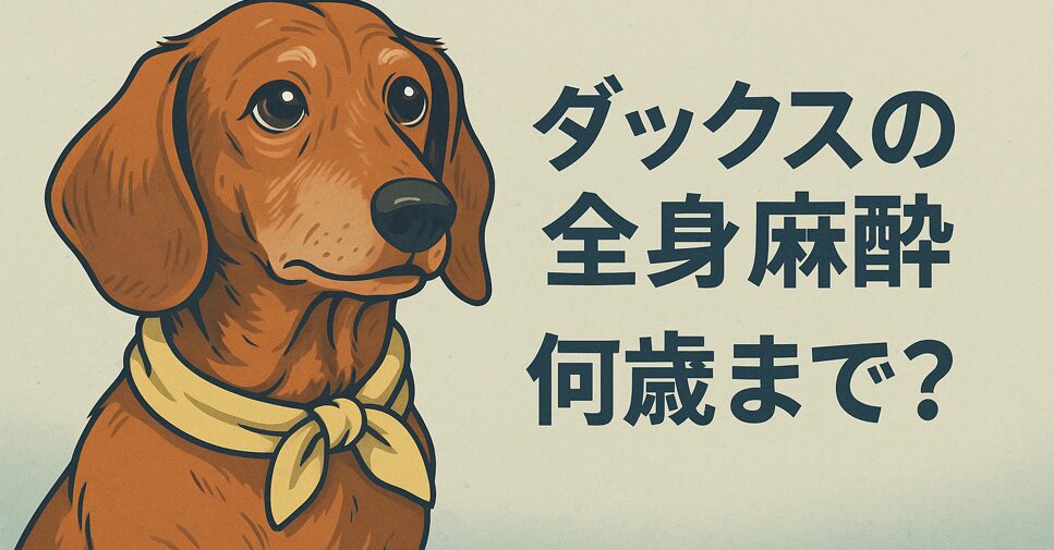 全身麻酔 何歳まで可能なのか？