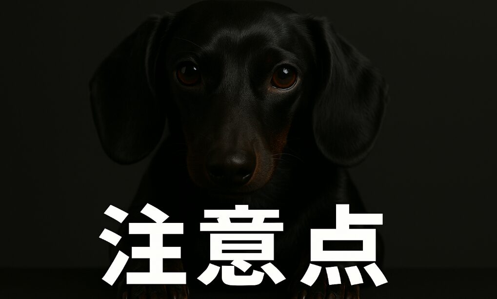 ミニチュアダックスフンド　ブラックソリッドの注意点