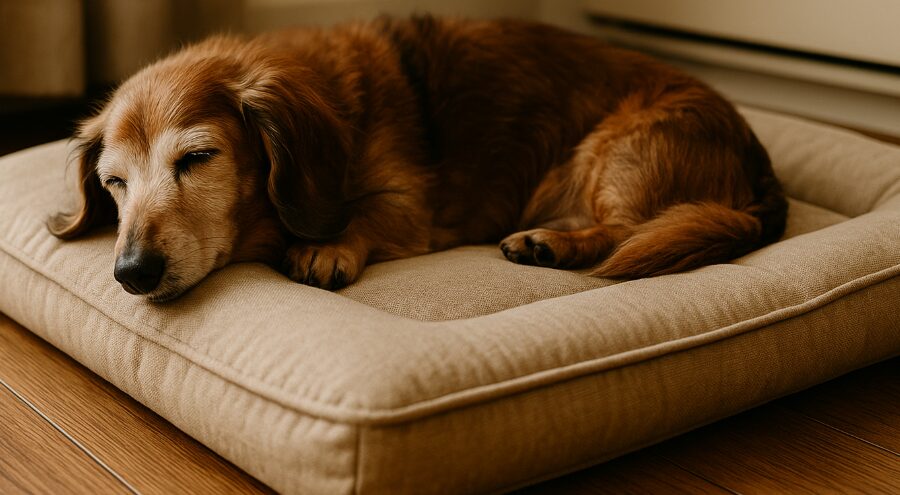 老犬の寝る場所の選び方